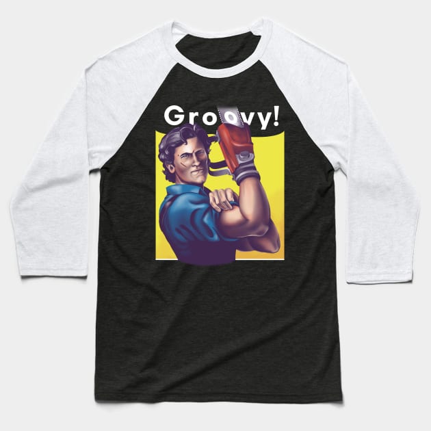 Groovy Baseball T-Shirt by KindaCreative